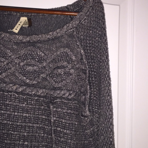 Free People crop, cotton, cable, ots sweater - Picture 2 of 5
